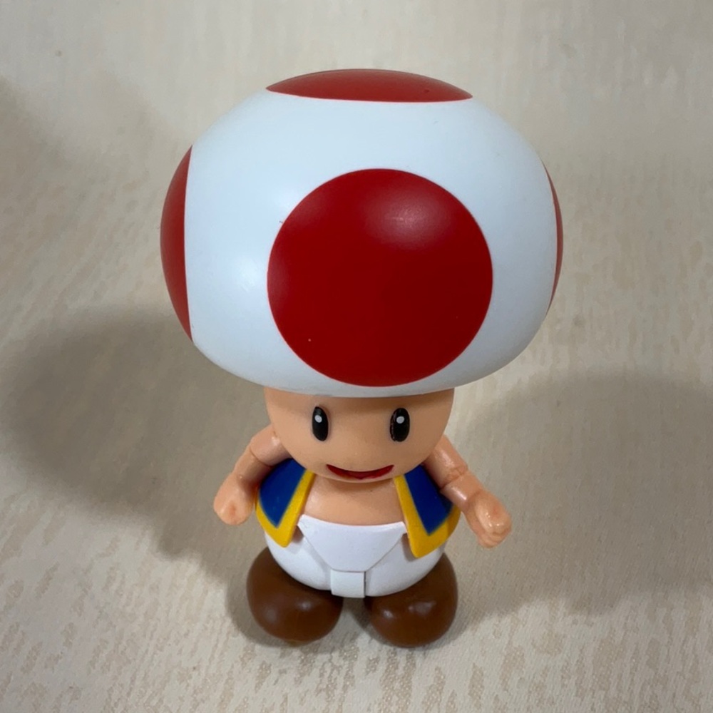 Super Mario 4" Action Figures Red Toad
